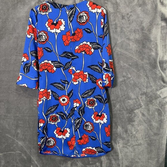 Boden Isabelle Shift Dress Womens Size 4 3/4 Sleeve Floral Career Office Pockets - Picture 3 of 7